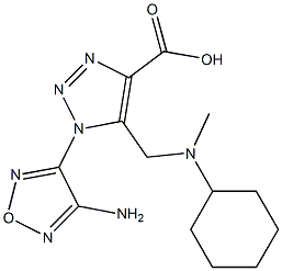 1-(4-Amino-1,2,5-oxadiazol-3-yl)-5-{[cyclohexyl(methyl)amino]methyl}-1H-1,2,3-tri 结构式