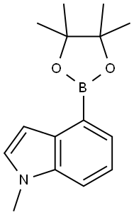 1-METHYLINDOL-4-BORONIC ACID, PINACOL ESTER 结构式