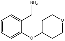 1-[2-[(四氢吡喃-4-基)氧基]苯基]甲胺 结构式