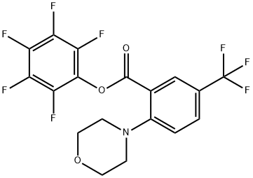 2-吗啉代-5-(三氟甲基)苯甲酸全氟苯基酯 结构式