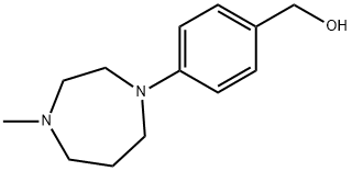 (4-(4-甲基-1,4-二氮杂环庚烷-1-基)苯基)甲醇 结构式