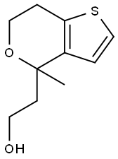 4-(2-Hydroxyethyl)-4-methyl-6,7-dihydro-4H-thieno[3,2-c]pyran 结构式