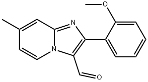 2-(2-甲氧苯基)-7-甲基咪唑并[1,2-A]吡啶-3-甲醛 结构式