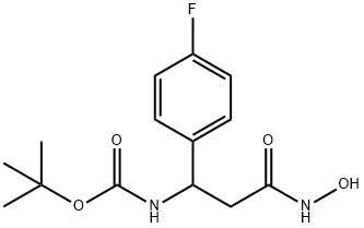 3-(BOC-氨基)-3-(4-氟苯基)-N-羟基丙酰胺 结构式