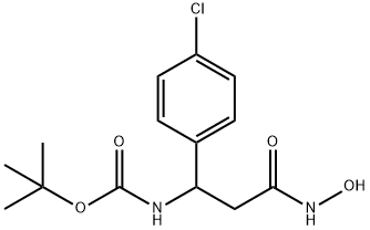 3-(BOC-氨基)-3-(4-氯苯基)-N-羟基丙酰胺 结构式