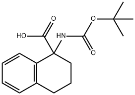 1-(BOC-氨基)-1,2,3,4-四氢萘-1-甲酸 结构式