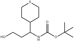 3-(BOC-氨基)-3-(4-四氢噻喃基)-1-丙醇 结构式