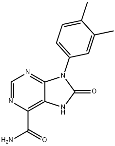 9-(3,4-DiMethylphenyl)-8,9-dihydro-8-oxo-7H-purine-6-carboxaMide 结构式