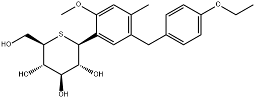 鲁格列净 结构式