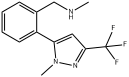 N-甲基-2-[1-甲基-3-(三氟甲基)-1H-吡唑-5-基]苯胺 结构式