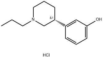 (R)-(+)-3-(3-羟基苯基)-N-丙基哌啶 盐酸盐 结构式