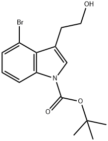 N-BOC-4-BROMOTRYPTOPHOL 结构式