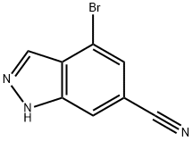 4-溴-6-氰基-1H 吲唑 结构式