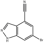 6-溴-1H-吲唑-4-甲腈 结构式