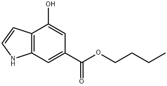 1H-Indole-6-carboxylic acid, 4-hydroxy-, butyl ester 结构式