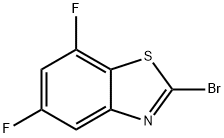 2-溴-5,7-二氟苯并噻唑 结构式