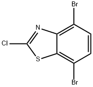 2-氯-4,7-二溴苯并噻唑 结构式