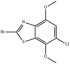 2-BROMO-6-CHLORO-4,7-DIMETHOXYBENZOTHIAZOLE 结构式