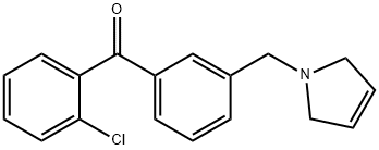 2-CHLORO-3'-(3-PYRROLINOMETHYL) BENZOPHENONE 结构式