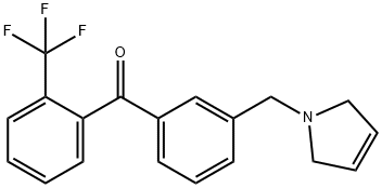 3'-(3-PYRROLINOMETHYL)-2-TRIFLUOROMETHYLBENZOPHENONE 结构式