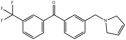 3-(3-PYRROLINOMETHYL)-3'-TRIFLUOROMETHYLBENZOPHENONE 结构式