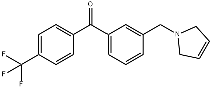 3-(3-PYRROLINOMETHYL)-4'-TRIFLUOROMETHYLBENZOPHENONE 结构式