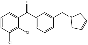 2,3-DICHLORO-3'-(3-PYRROLINOMETHYL) BENZOPHENONE 结构式