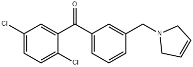 2,5-DICHLORO-3'-(3-PYRROLINOMETHYL) BENZOPHENONE 结构式