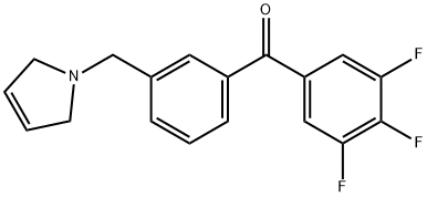 (3-((2,5-二氢-1H-吡咯-1-基)甲基)苯基)(3,4,5-三氟苯基)甲酮 结构式