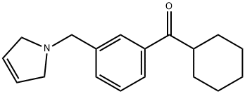 CYCLOHEXYL 3-(3-PYRROLINOMETHYL)PHENYL KETONE 结构式