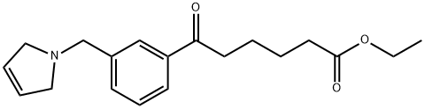 ETHYL 6-OXO-6-[3-(3-PYRROLINOMETHYL)PHENYL]HEXANOATE 结构式