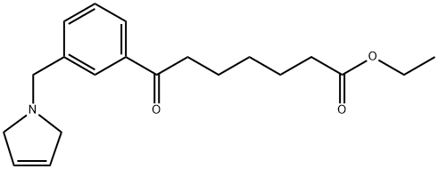 7-(3-((2,5-二氢-1H-吡咯-1-基)甲基)苯基)-7-氧代庚酸乙酯 结构式