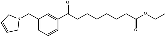 ETHYL 8-OXO-8-[3-(3-PYRROLINOMETHYL)PHENYL]OCTANOATE 结构式