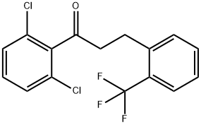 2',6'-DICHLORO-3-(2-TRIFLUOROMETHYLPHENYL)PROPIOPHENONE 结构式