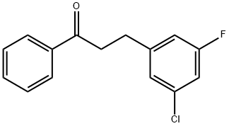 3-(3-CHLORO-5-FLUOROPHENYL)PROPIOPHENONE 结构式