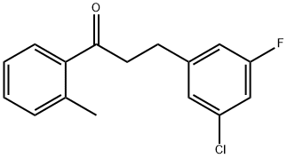 3-(3-CHLORO-5-FLUOROPHENYL)-2'-METHYLPROPIOPHENONE 结构式