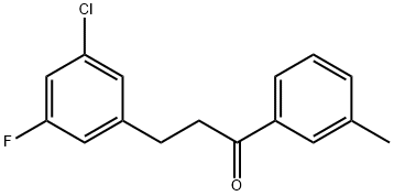 3-(3-CHLORO-5-FLUOROPHENYL)-3'-METHYLPROPIOPHENONE 结构式