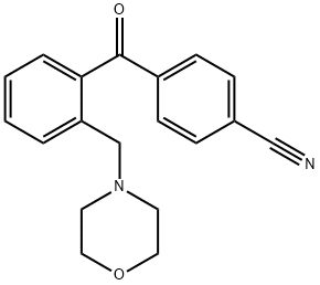 4-(2-(吗啉甲基)苯甲酰基)苯甲腈 结构式