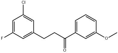 3-(3-CHLORO-5-FLUOROPHENYL)-3'-METHOXYPROPIOPHENONE 结构式