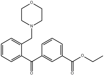 3-(2-(吗啉甲基)苯甲酰基)苯甲酸乙酯 结构式