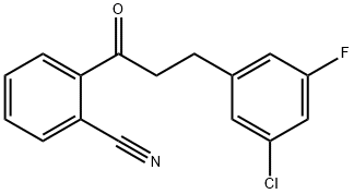 3-(3-CHLORO-5-FLUOROPHENYL)-2'-CYANOPROPIOPHENONE 结构式