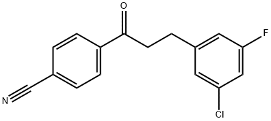 3-(3-CHLORO-5-FLUOROPHENYL)-4'-CYANOPROPIOPHENONE 结构式