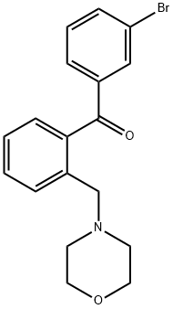 (3-溴苯基)(2-(吗啉甲基)苯基)甲酮 结构式