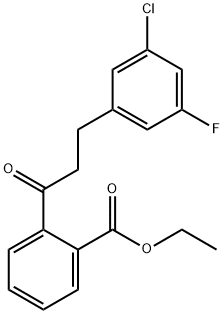 2'-CARBOETHOXY-3-(3-CHLORO-5-FLUOROPHENYL)PROPIOPHENONE 结构式