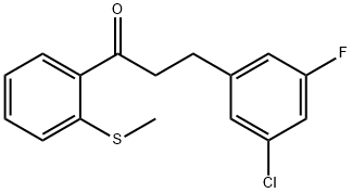 2-(3-(3-氯-5-氟苯基)丙酰基)苯乙醛 结构式