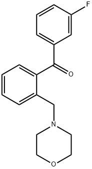 3'-FLUORO-2-MORPHOLINOMETHYL BENZOPHENONE 结构式