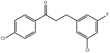 4'-CHLORO-3-(3-CHLORO-5-FLUOROPHENYL)PROPIOPHENONE 结构式