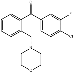 4'-CHLORO-3'-FLUORO-2-MORPHOLINOMETHYL BENZOPHENONE 结构式