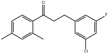 3-(3-CHLORO-5-FLUOROPHENYL)-2',4'-DIMETHYLPROPIOPHENONE 结构式