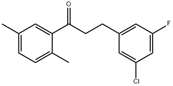 3-(3-CHLORO-5-FLUOROPHENYL)-2',5'-DIMETHYLPROPIOPHENONE 结构式